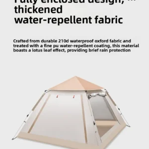 Tienda de campaña automática plegable portátil de apertura instantánea para exteriores, equipo de camping impermeable y 