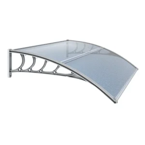 CampGlut Vordach für Türeingang Fenster 96 x 101 cm Fensterüberdachung Außen UV Regen Schneeschutz für Haus V