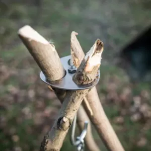 CampGlut Tragbare Outdoor Grill Camping Edelstahl Kleiderbügel Camping Stativ Hängen Topf Rack