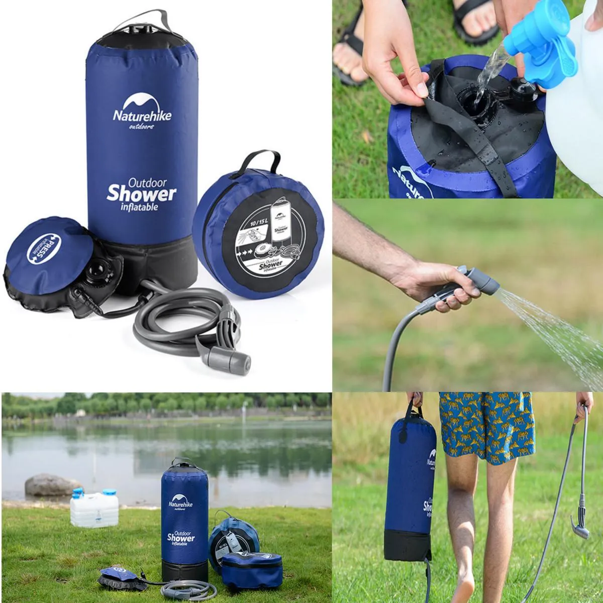 CampGlut Outdoor-Duschtasche, Camping-Klappdusche