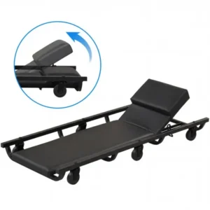 4-level adjustable backrest mechanic creeper, 6 swivel casters, thick...