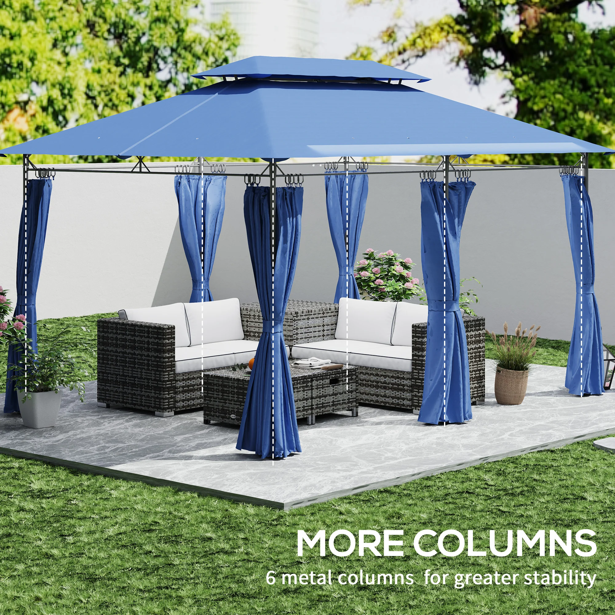 Gazebo de patio à double toit 10 x 13 - Imagen 7
