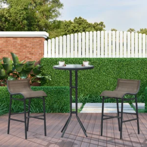 CampGlut 3-teiliges Outdoor Bistro-Set für zwei Personen.