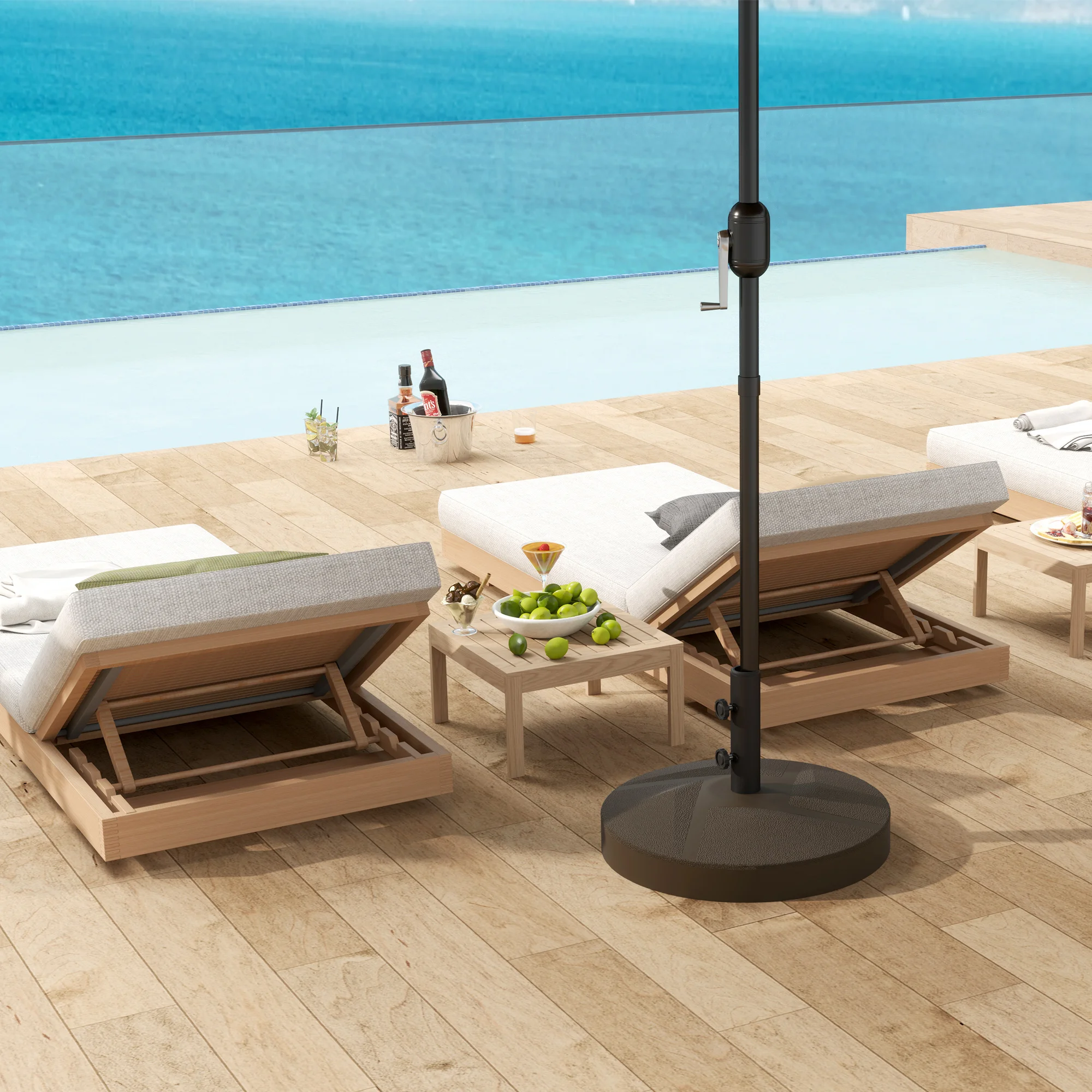 Terrassenschirmständer, schwerer Outdoor-Schirmständer, bis 30 kg mit Stand o... – Bild 3