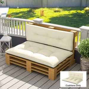 2-Sitzer Palettenauflage Outdoor 3,9" dick, Ersatzauflage mit Knopfheftung, C...
