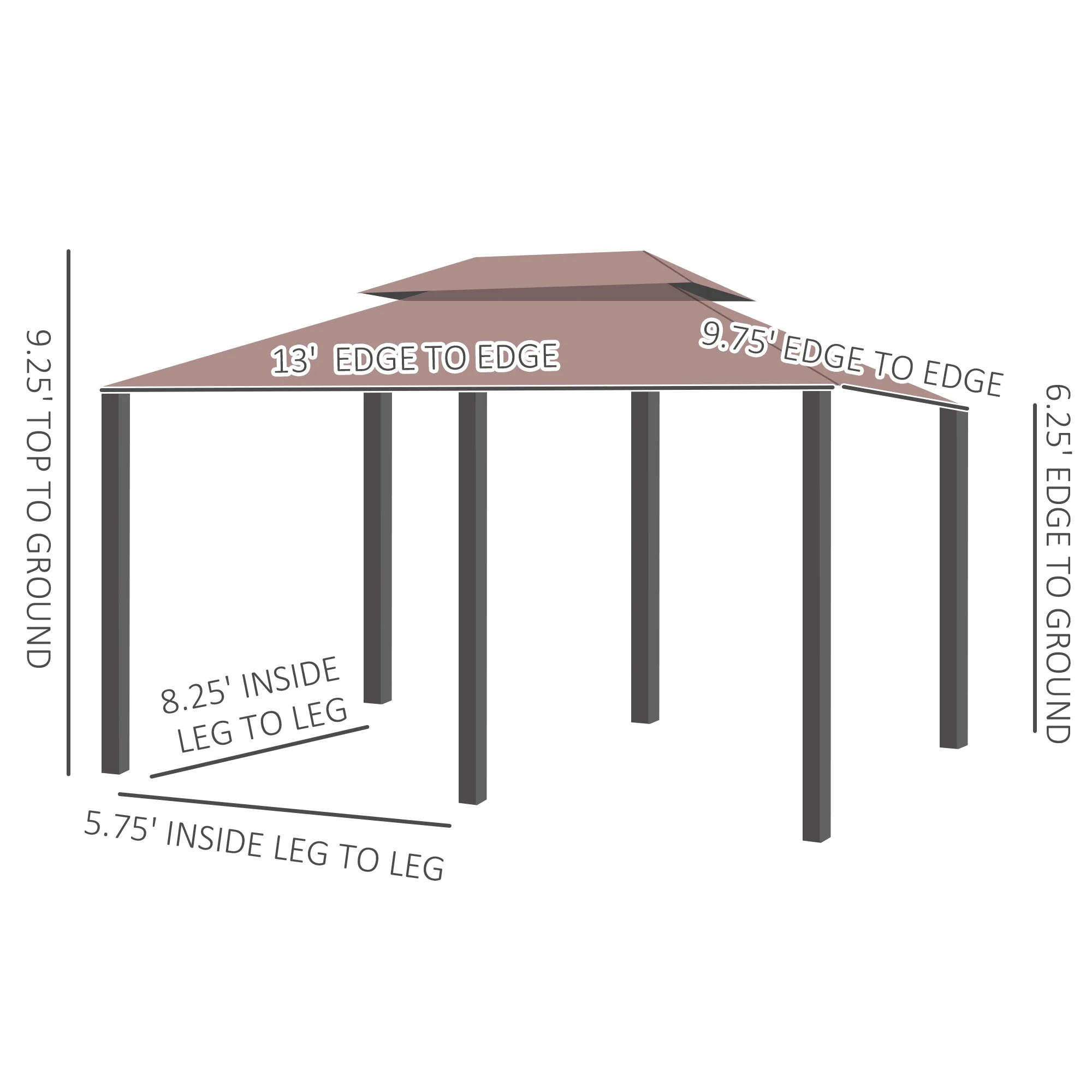 10 x 13 Terrassenpavillon, Überdachung mit Vorhängen, Lüftungsdach, Stahlrahm... – Bild 8
