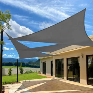10x10x14m Dunkelgraues HDPE-Sonnensegel