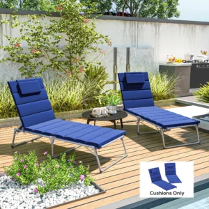 Klappbare Liegenauflage 2er-Set, Outdoor Sitzkissen, UPF50+ 230gsm Olefin, 80...