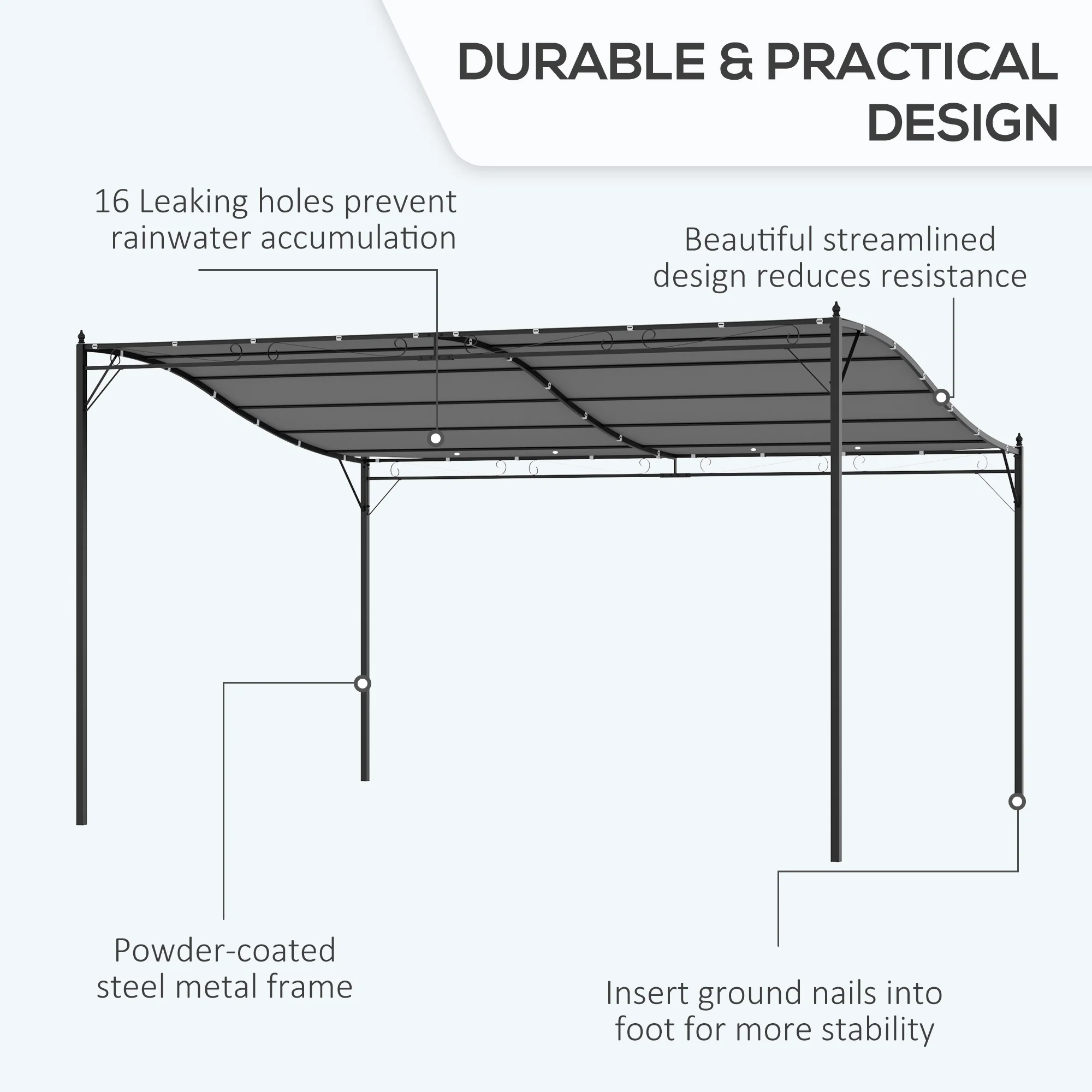 Pergola gazebo extérieur 10 x 13 - Imagen 2