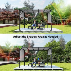 2er-Set Pergola Ersatzdach, UV-Schutz, einfache Montage, für 3x3m Pergola, He...