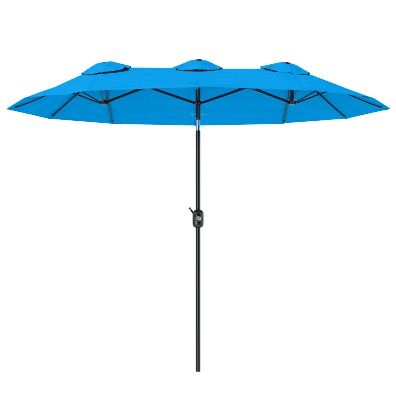 Double-Sided Patio Umbrella, 2.9 m, with Tilt Function and Crank, 3 Vents - Image 4