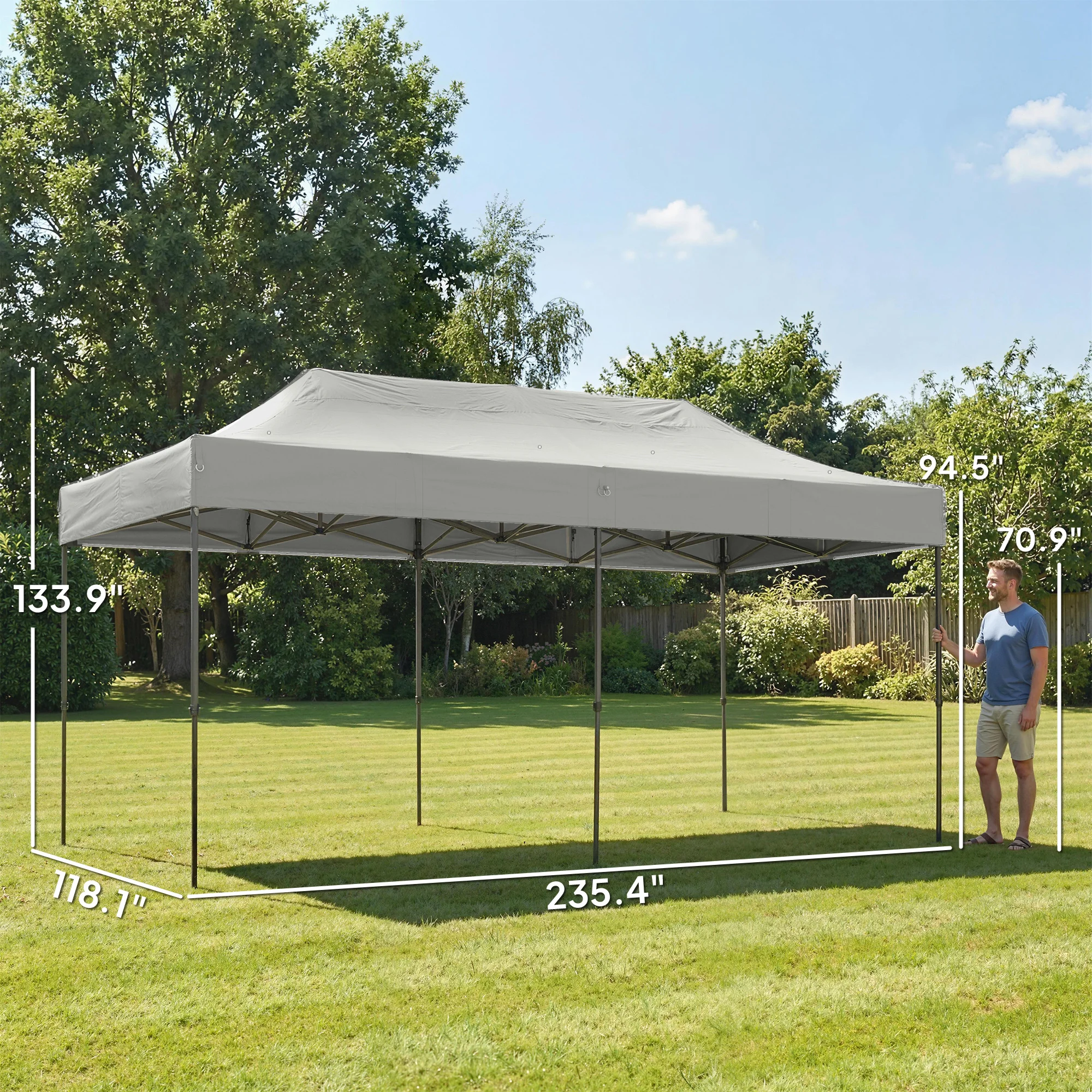 CampGlut 10x20 Faltpavillon für Partys und Outdoor.