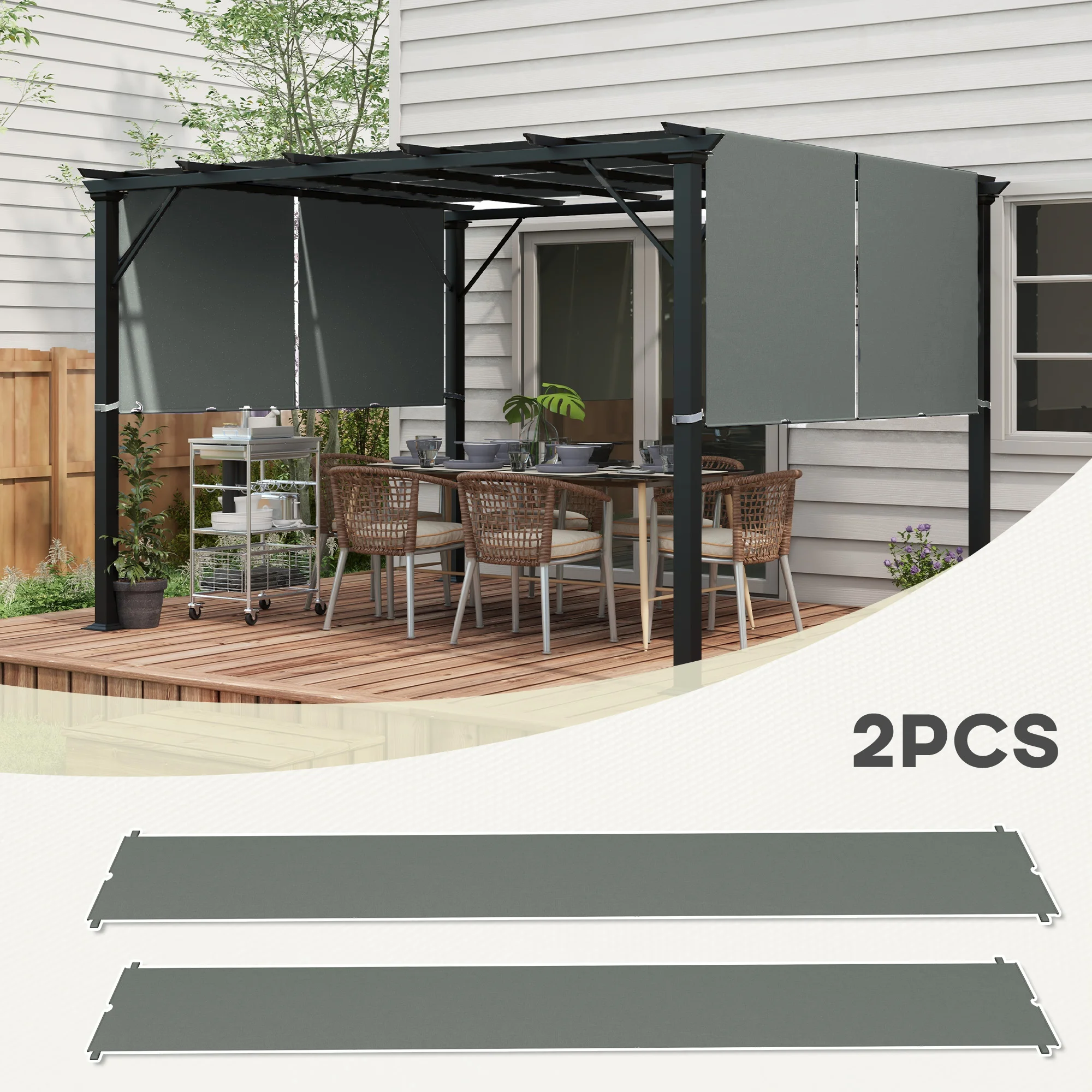 CampGlut Ersatzdach für Pergola, schnell und einfach montiert.