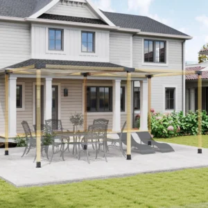CampGlut 12PCS Pergola Kit Aufbau Outdoor