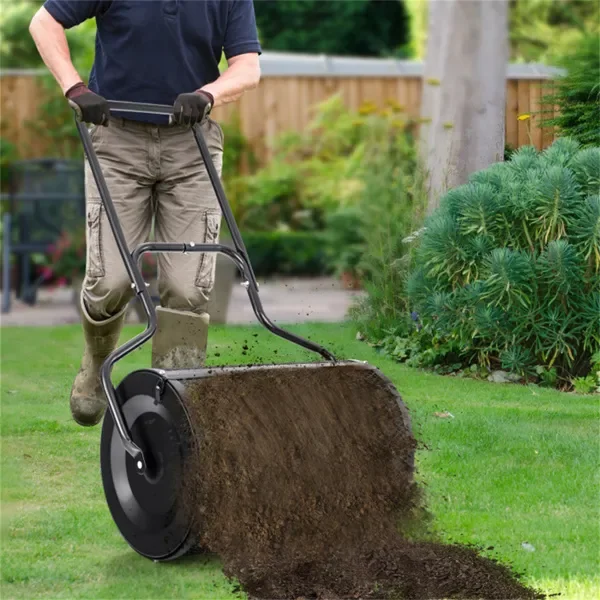 24-Inch Metal Mesh Compost Spreader, 2.7 Cubic Feet, Rust-Proof, for Peat/Topsoil... - Imagen 5