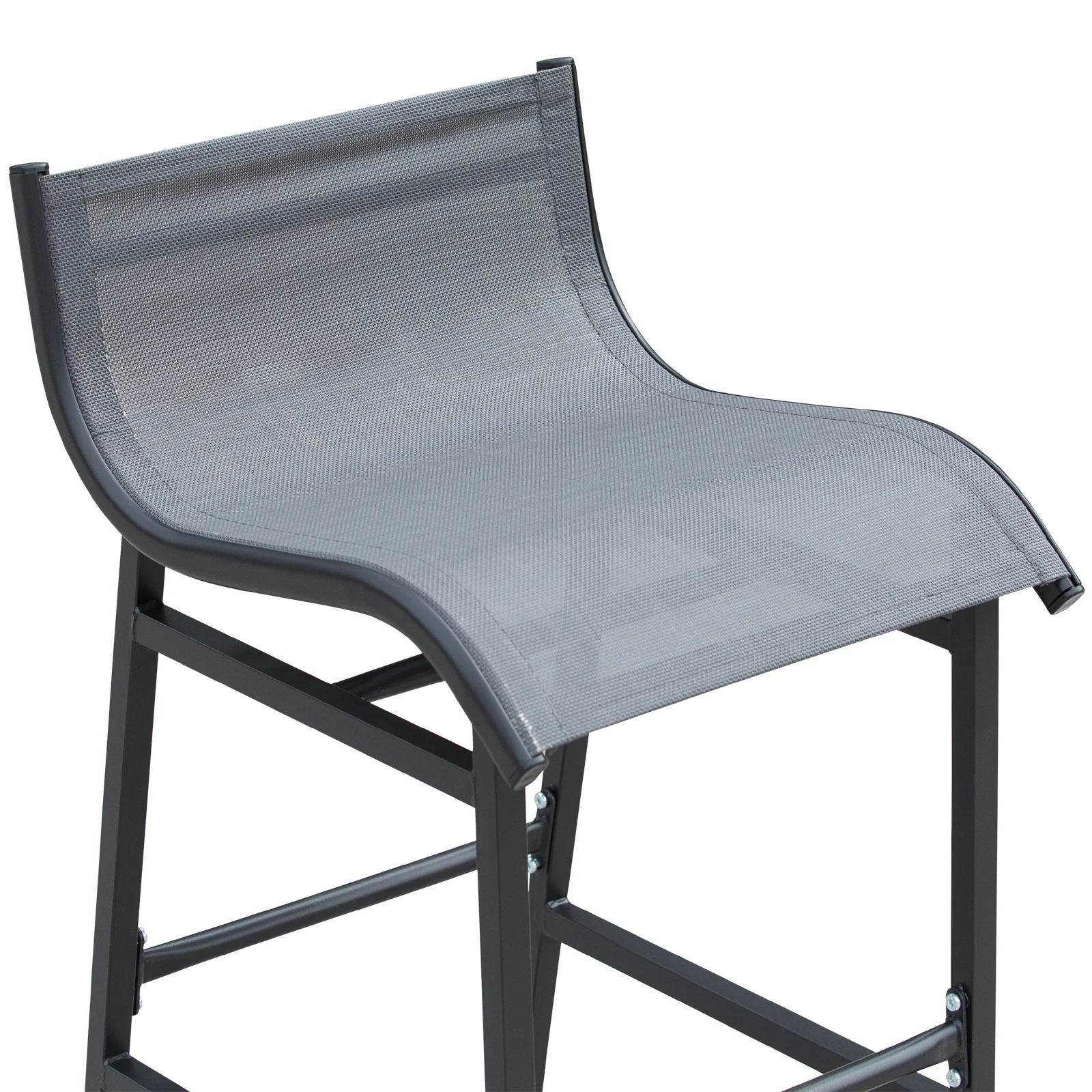 3-teiliges Outdoor-Bistro-Set für 2 Personen, Barhöhe, Anthrazitgrau – Bild 3