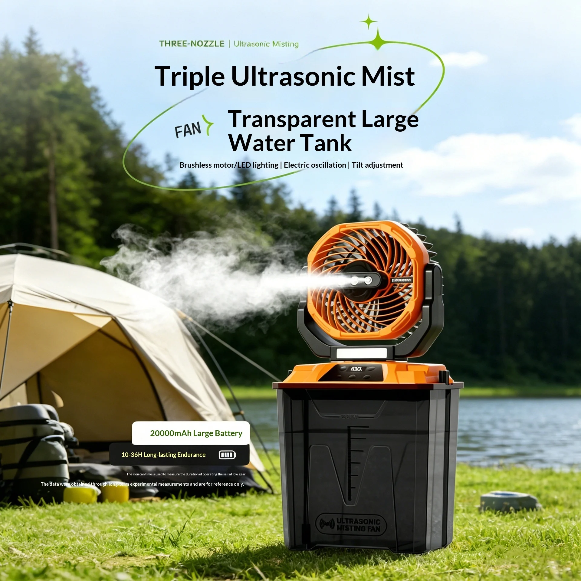 CampGlut Mini-Ventilator für Camping und Outdoor-Nutzung.
