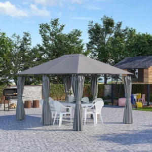 10 x 13 Außenpavillon mit 6 abnehmbaren Seitenwänden & Stahlrahmen für Garten...