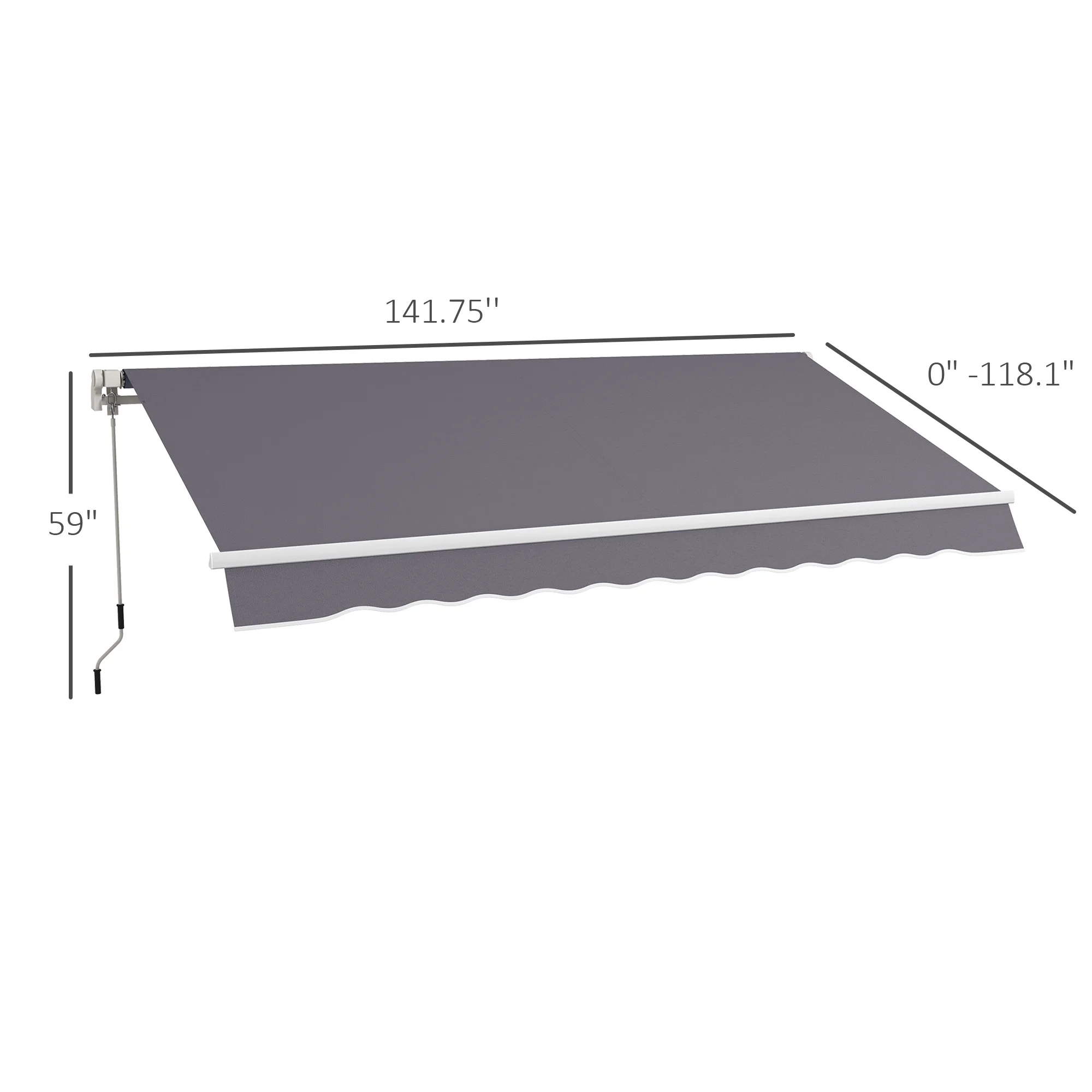 CampGlut Hand-Klappmarkise, Sonnenschutz, perfekt für Outdoor.