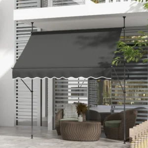 8 x 4 Manuelle ausziehbare Markise, schraubenlose Terrassenmarkise, UV-bestän...