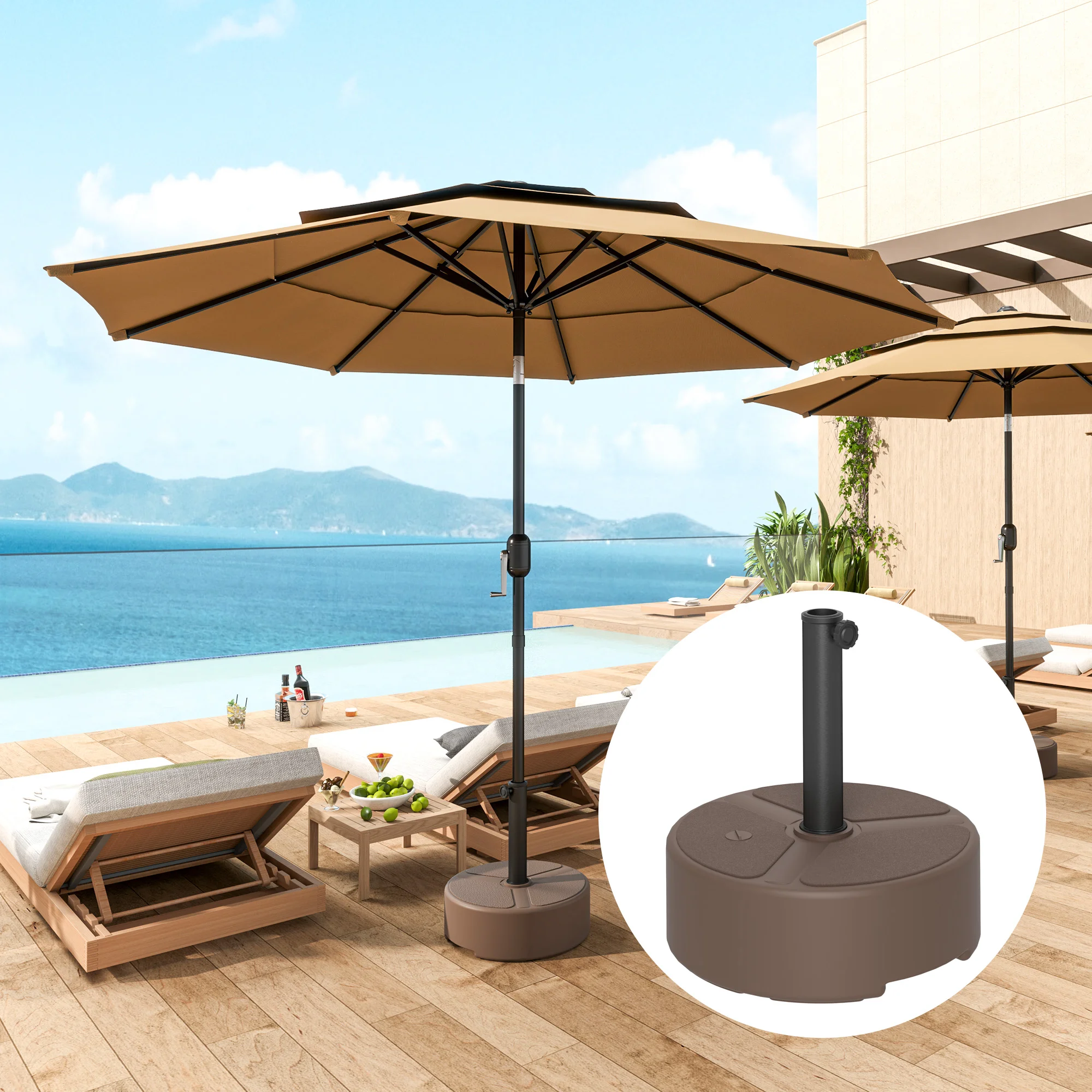 Round Patio Umbrella Base Holder