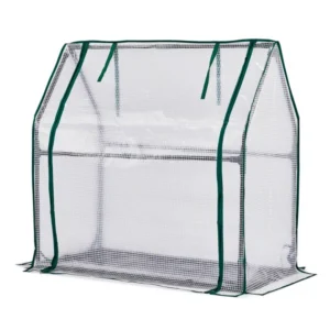 Mini-Gewächshaus mit PE-Abdeckung, 91 x 46 x 84 cm, weiß