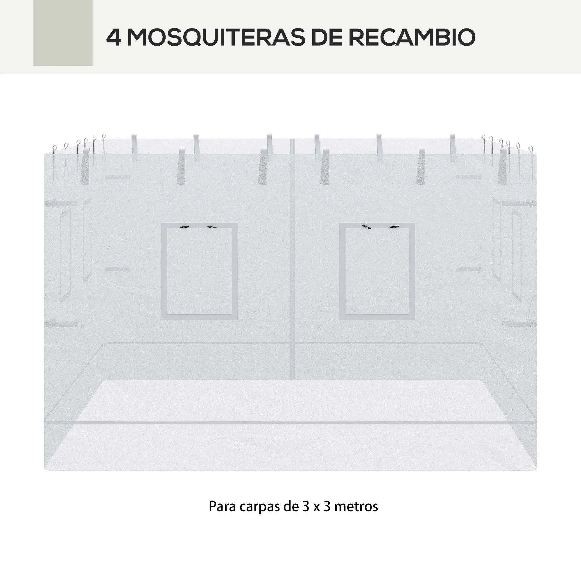 CampGlut Screen Walls schützen vor Insekten.