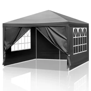 CampGlut 10x10ft schwarze Plane, vielseitiges Outdoor-Zubehör.