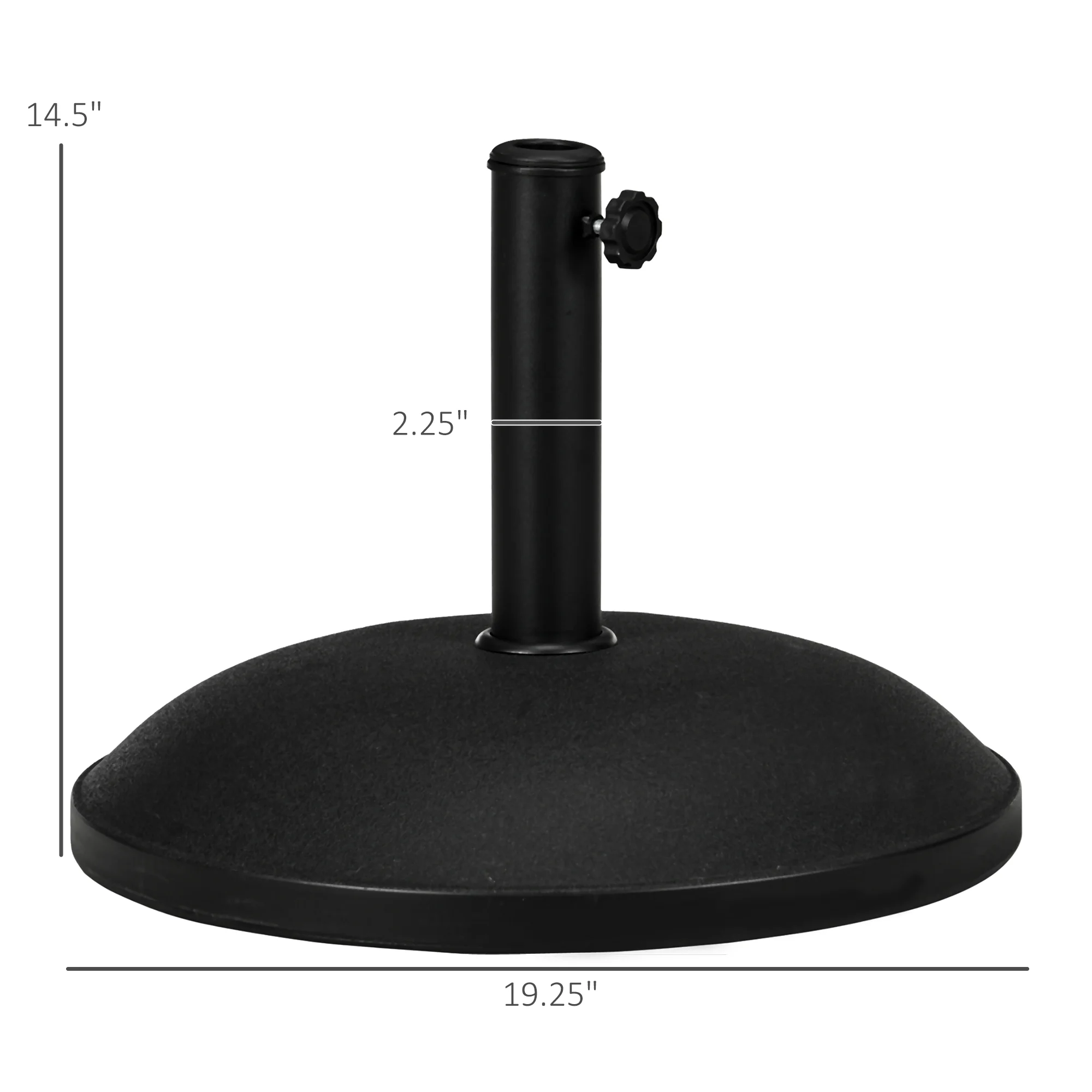 20" runder Zementsockel für Marktschirme, 55 lbs, mit Feststellschraube, für ... – Bild 2