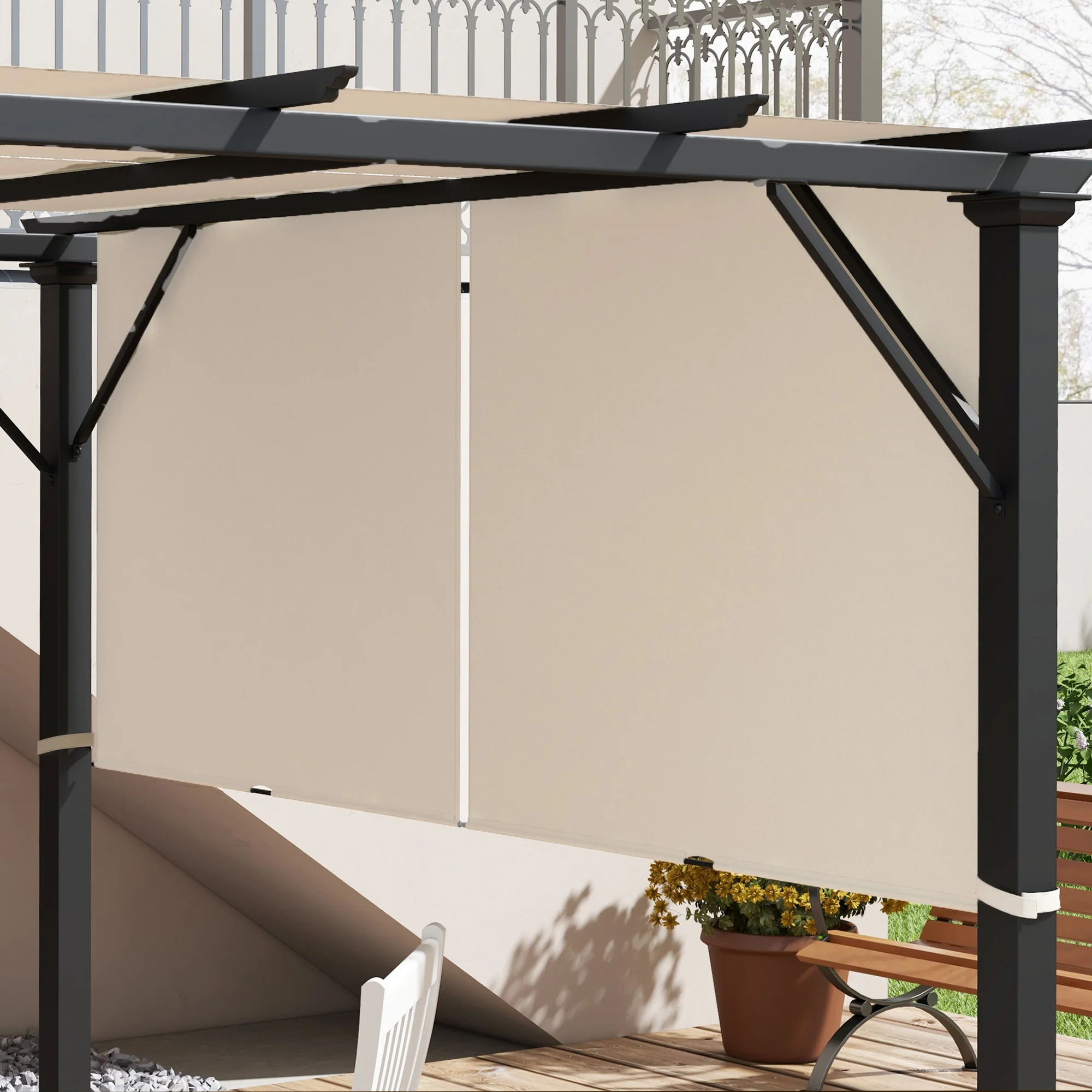 2er-Set Pergola Ersatzdach, UV-Schutz, einfache Montage, für 10x12ft Pergola,... – Bild 7