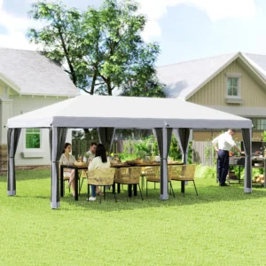 10 x 20 Pop-Up-Pavillon mit Netz, schwerer Sonnenschutz, großes Partyzelt mit...