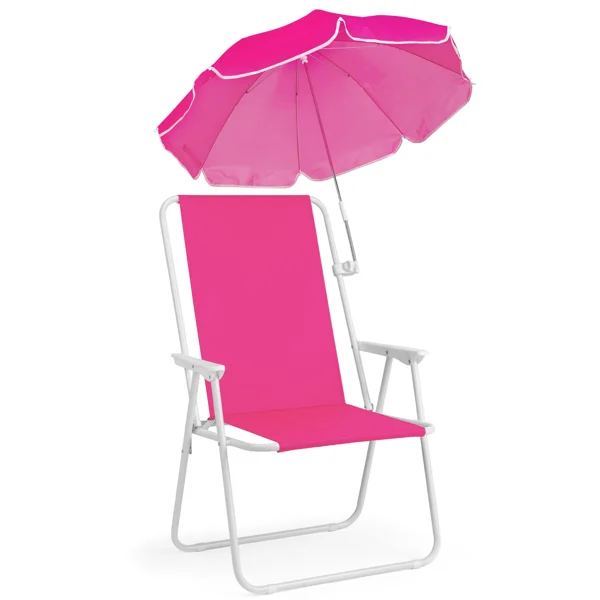 CampGlut Outdoor Stuhl mit Schirm, Camping-Urlaub.