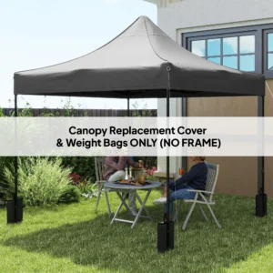 CampGlut 10x10 Ersatzdach für Pop-Up Zelt mit Sandsäcken.