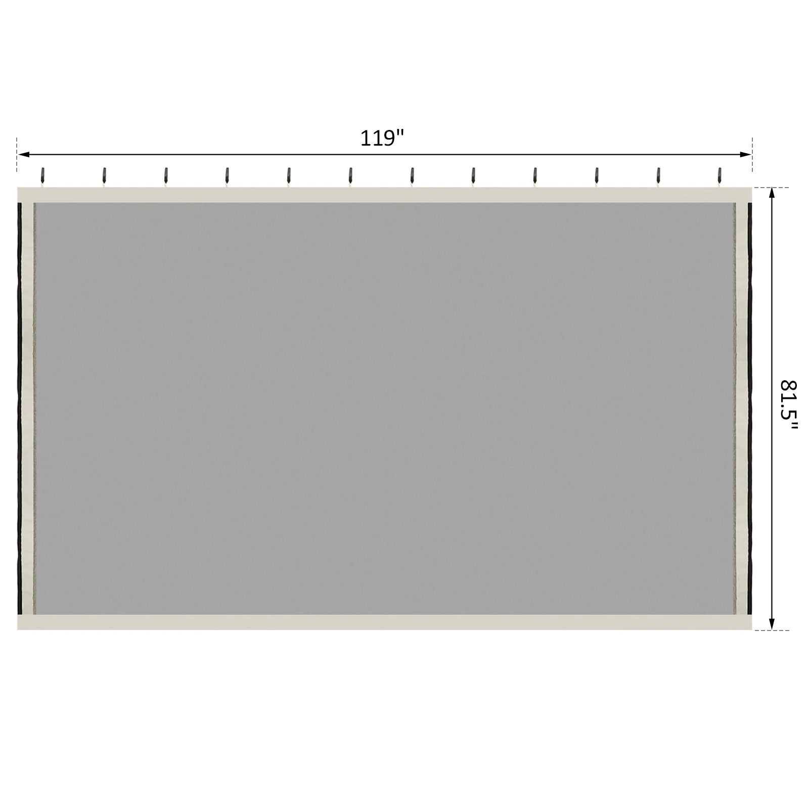 10x10 Replacement Side Wall Mesh with Zipper for Pavilions and Tents, Black - Imagen 5