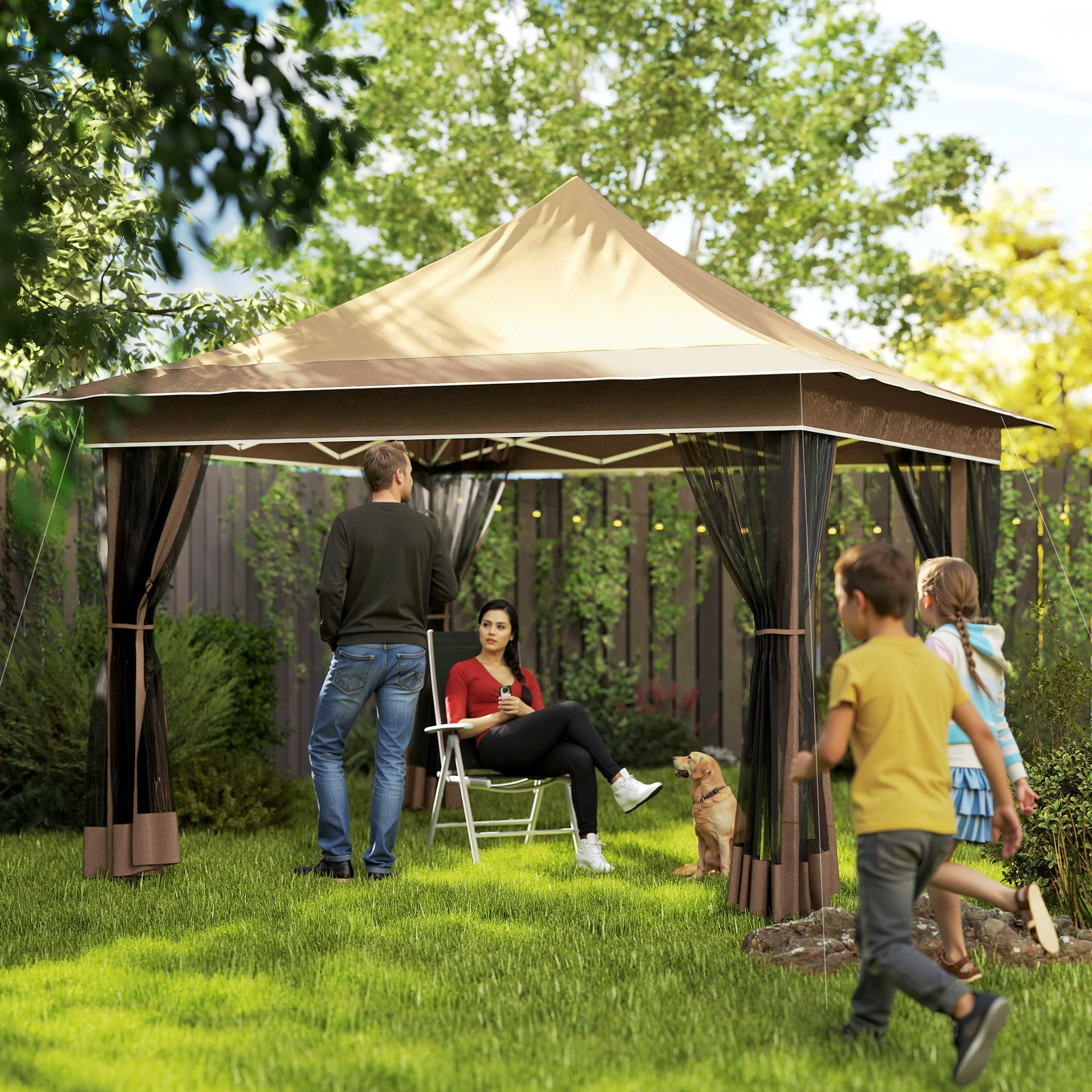 12 x 12 ft. Canopy Tent with Mesh Netting