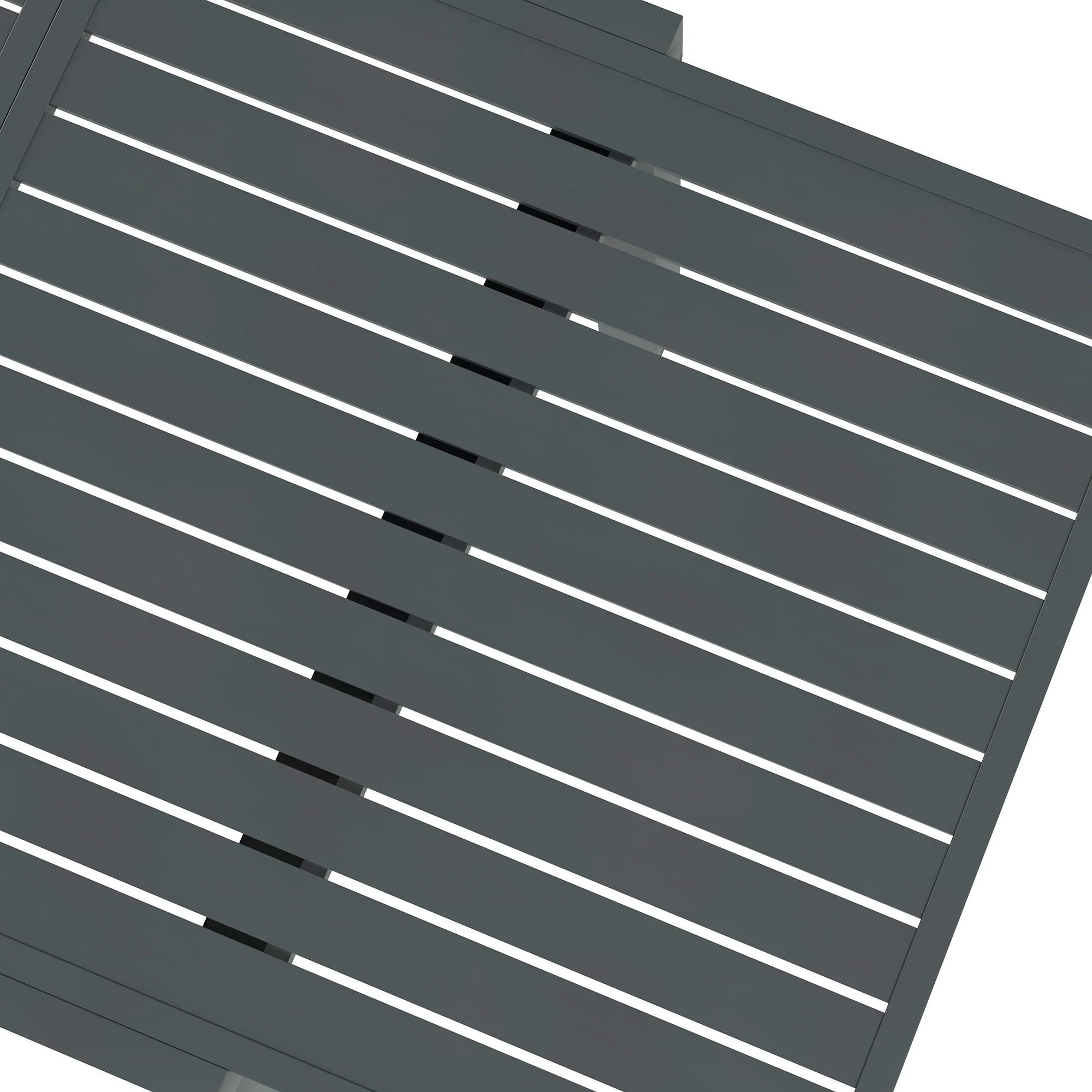 Ausziehbarer Terrassentisch, Aluminium, für 4-6 Personen, Grau – Bild 6