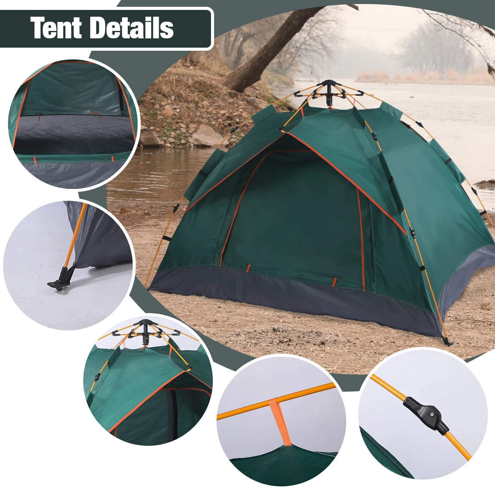CampGlut Zelt-Dachkonstruktion, wasserdicht, für Camping.