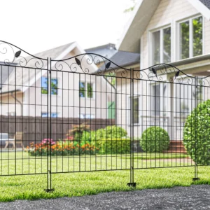 CampGlut klappbarer Metall-Gartenzaun 44 cm x 3,6 m als 4er-Pack