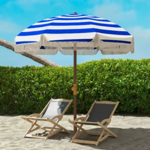 CampGlut 6,2 m Strandschirm mit Lüftung und Rüschen, tragbar für Camping.