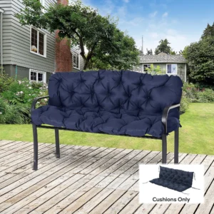 CampGlut getuftetes Sitzkissen für 3-Sitzer Terrassenschaukel.