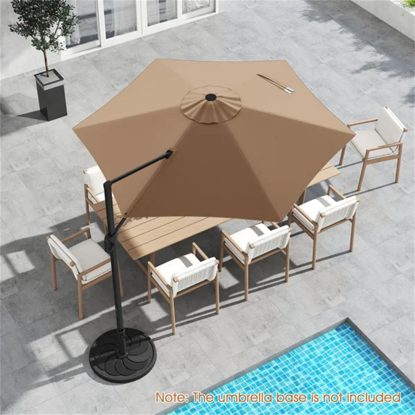 CampGlut 9x8.2FT Cantilever Patio Umbrella Nahaufnahme Stoff.