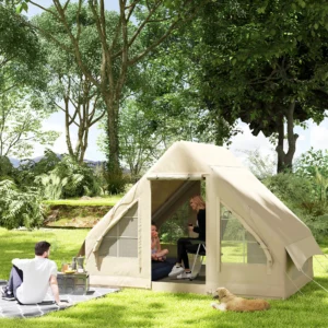 Aufblasbares Campingzelt mit Handpumpe, 4-Jahreszeiten, wasserdicht, winddich...