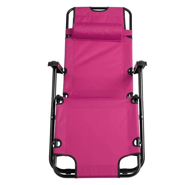 Tragbarer, multifunktionaler ausziehbarer Klappliegestuhl, Pink – Bild 4
