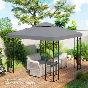 Ersatzdach für Pavillon Modell 01-0153, 2-stufig, 9,8 x 9,8, Anthrazit (NUR D...
