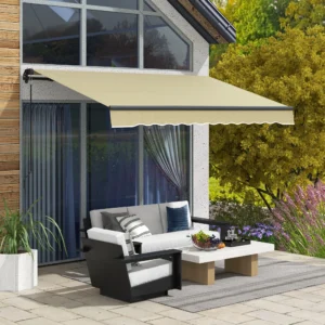 10 x 8 Einziehmarkise, 280gsm UV-beständiger Sonnenschutz für Terrasse, Balko...