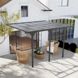 12 x 10 Outdoor Polycarbonat Pergola, Transparente UV-blockierende Markise, H...