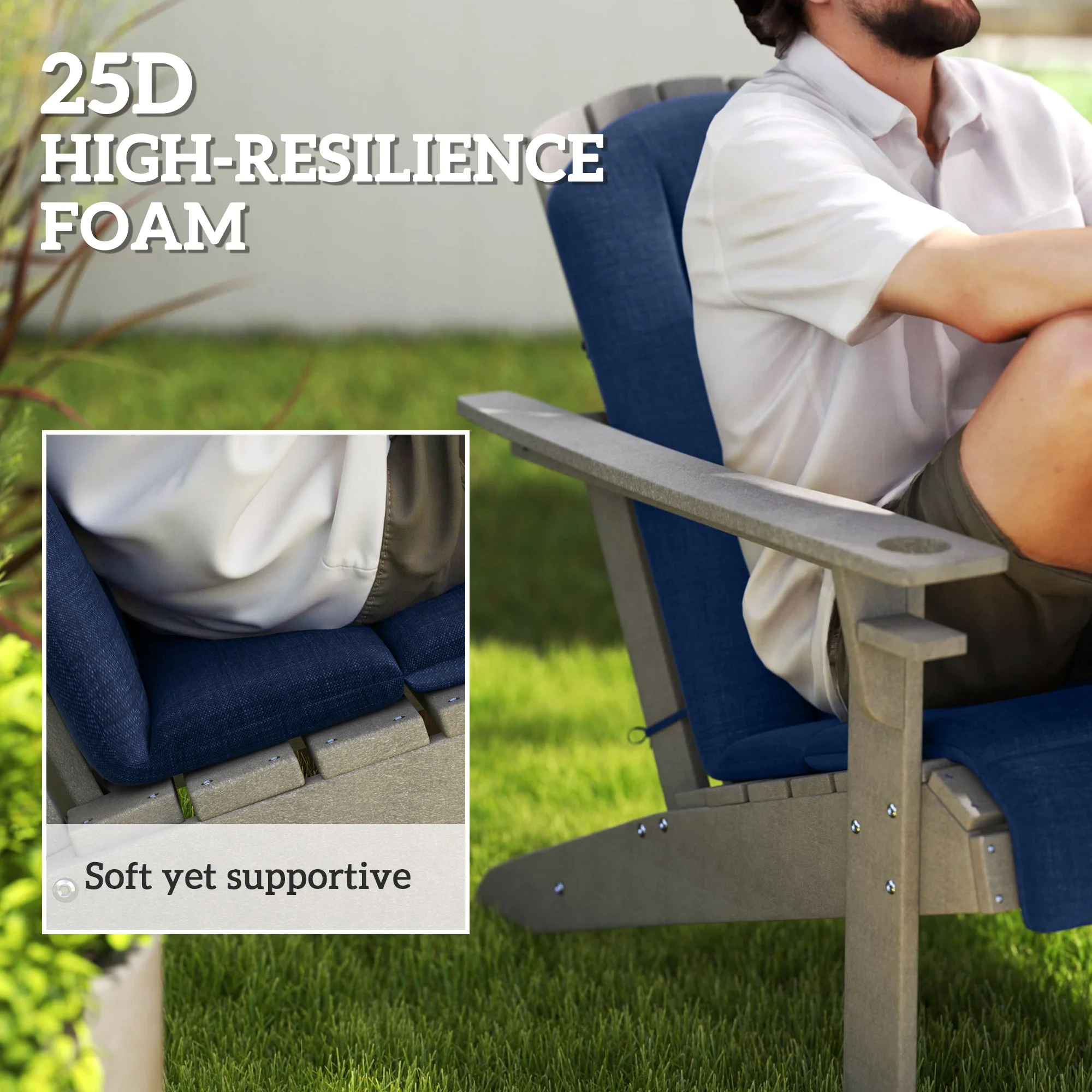 Set of 4 Outdoor Chair Cushions – Bild 7