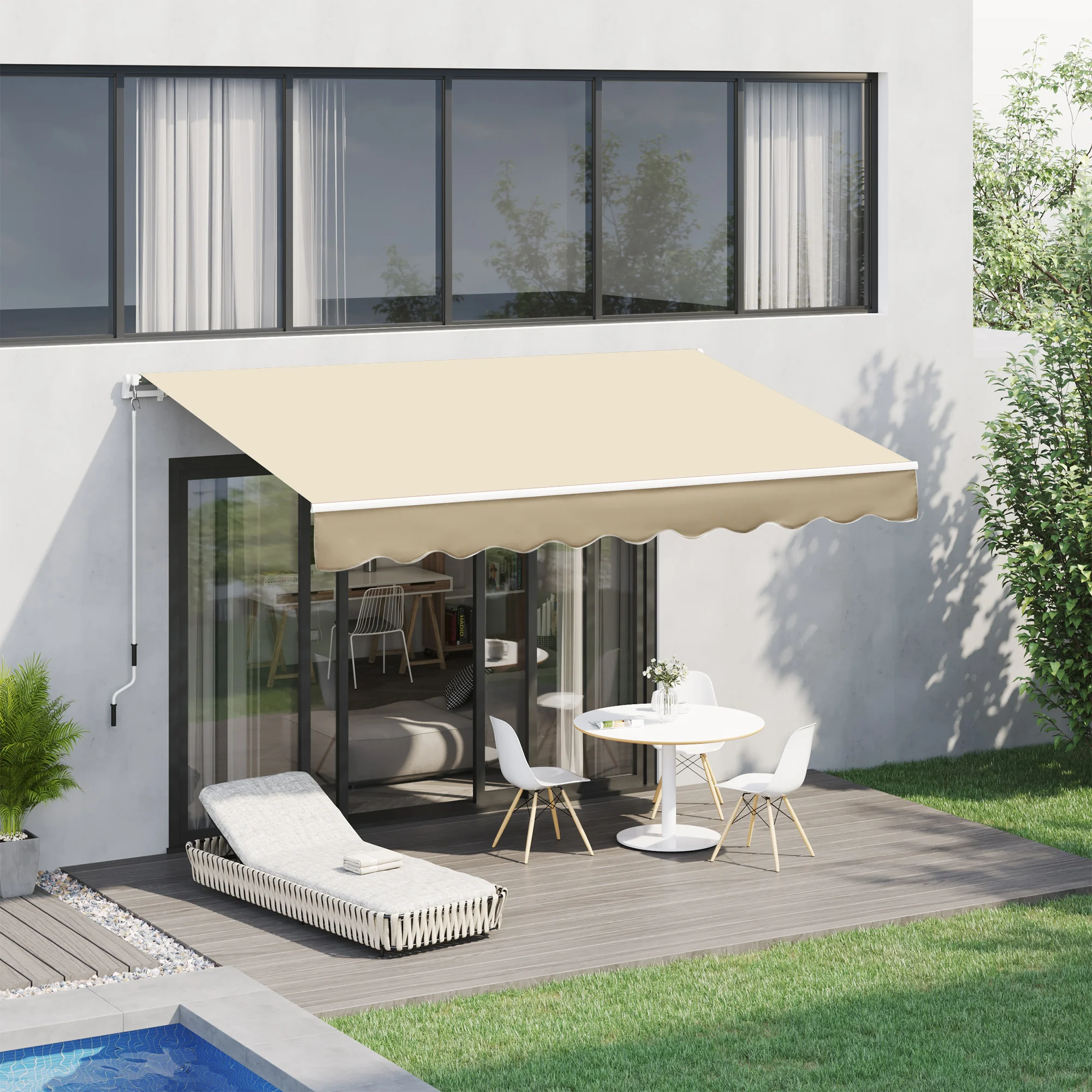 CampGlut ausziehbare 10x8-Markise für Outdoor-Campingabenteuer.