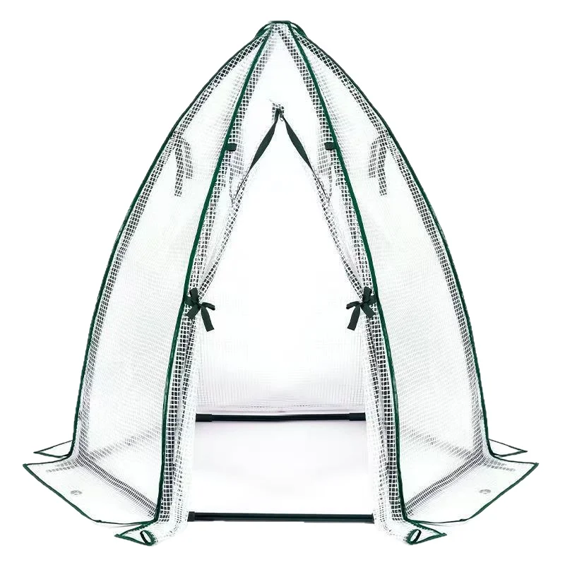 Hexagonal Outdoor Greenhouse with Pointed Top, Bird-Proof for Plant Pots - Image 2