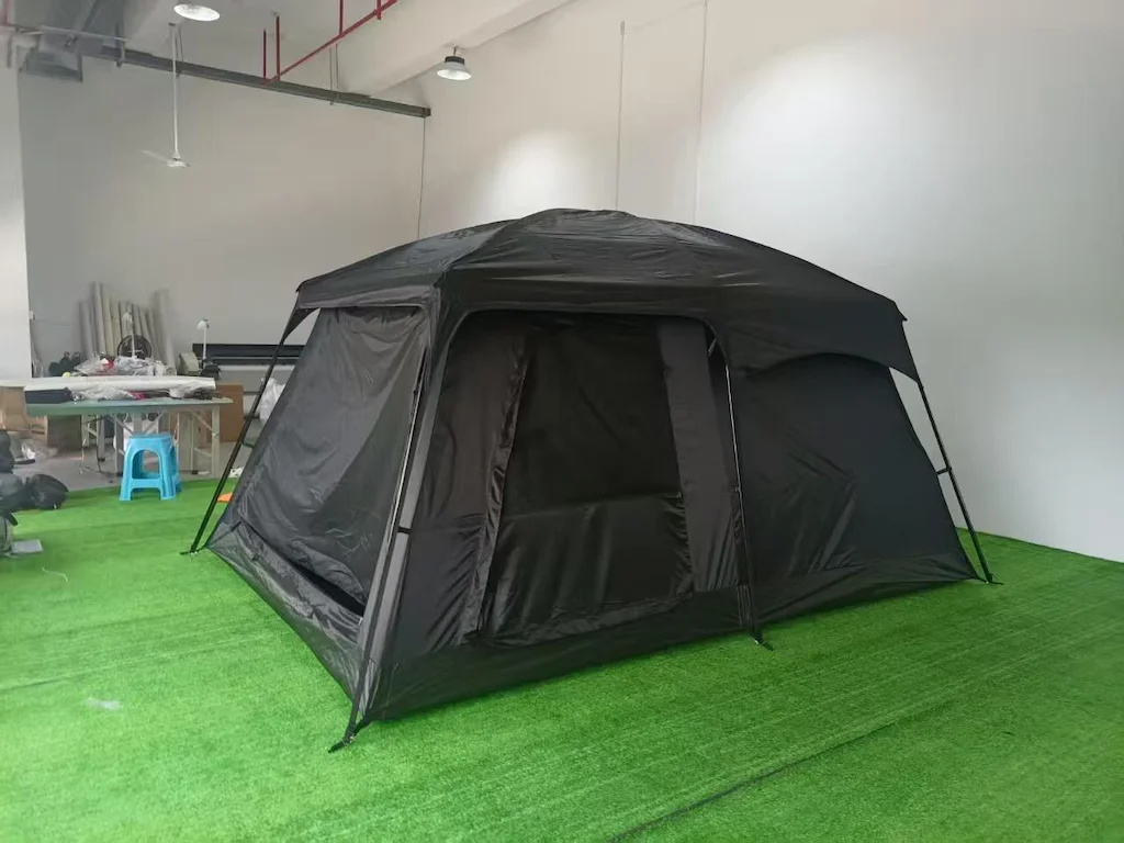 Portable Outdoor Tent with Two Bedrooms and a Hall, Sun- and Weather-Resistant